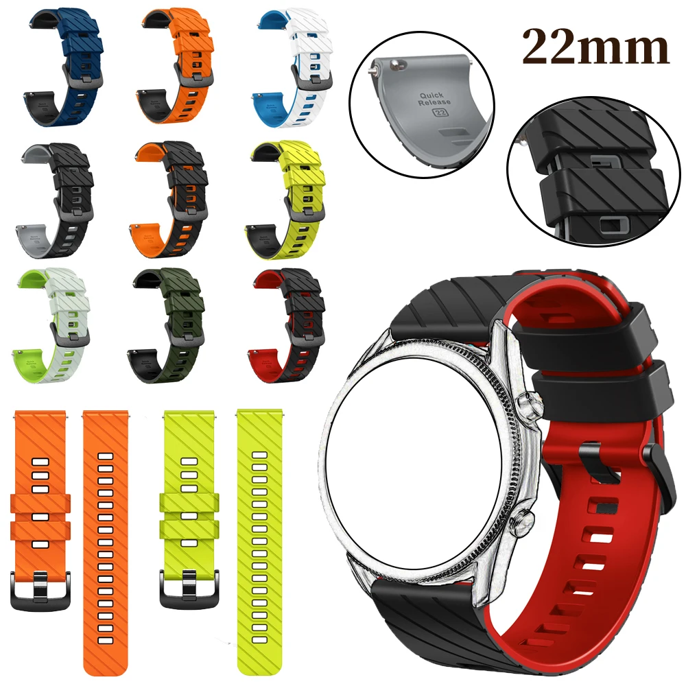 22 مللي متر حزام سيليكون لساعات Suunto 5 9 الذروة لينة استبدال معصمه لسباق Suunto/الأشرطة العمودية للرجال والنساء