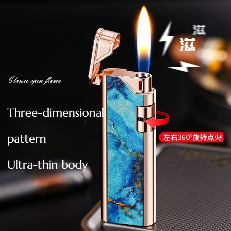 Ultra-thin Sliding Lighter with Innovative Design and Excellent Appearance - Inflatable Cigarette Lighter As A Gift