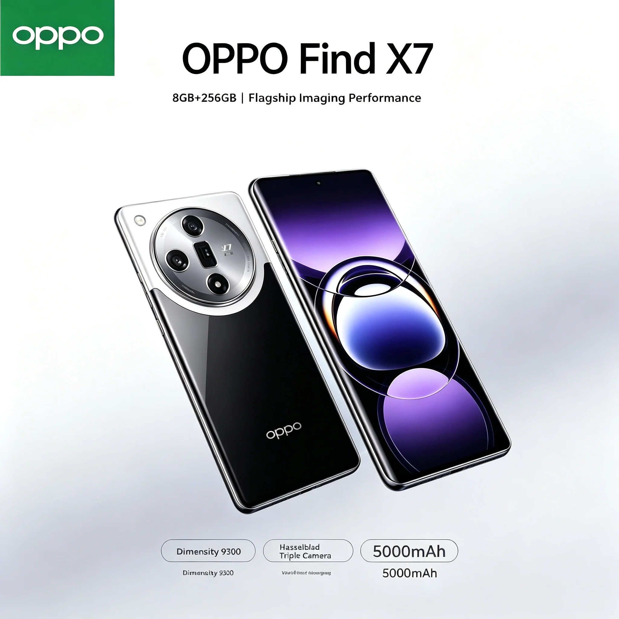2026 new OPPO Find X7 5G 8GB+256GB Unlocked Smartphone, Dimensity 9300, 120Hz AMOLED Display, 5000mAh Battery