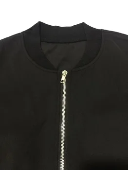 Solid Color Zip Up Jacket, Elegant Long Sleeve Baseball Collar Jacket For Spring & Fall, Women's Clothing 4