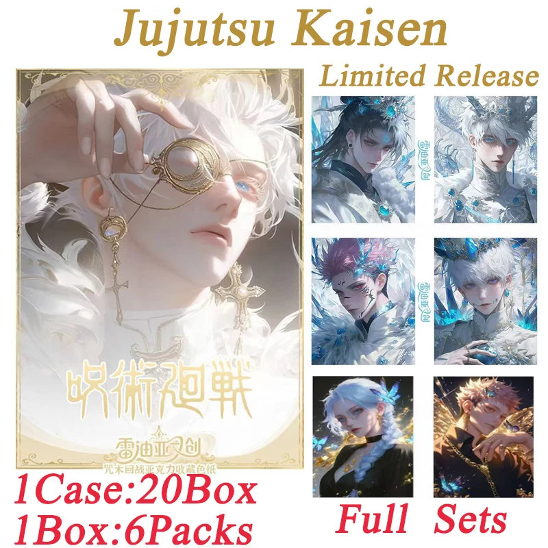 

New Jujutsu Kaisen Lei Di Ya Culture Wave 1 Acrylic Double Flash Paper Cards Booster Box Game Character Card Children Gifts