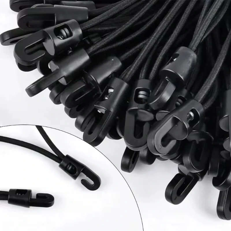 Multifunctional Elastic Bungee Ropes with Hook for Camping Luggage Bikes Cars Cord Fixed Ties High Elasticity Expander Rope Tool
