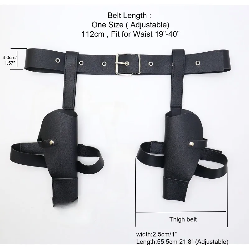 Zestaw Akcesoriów Kostiumowych Lara Croft - Regulowany Pas na Broń z Podwójnymi Uchwytami do Cosplayu, na Boże Narodzenie i Walentynki