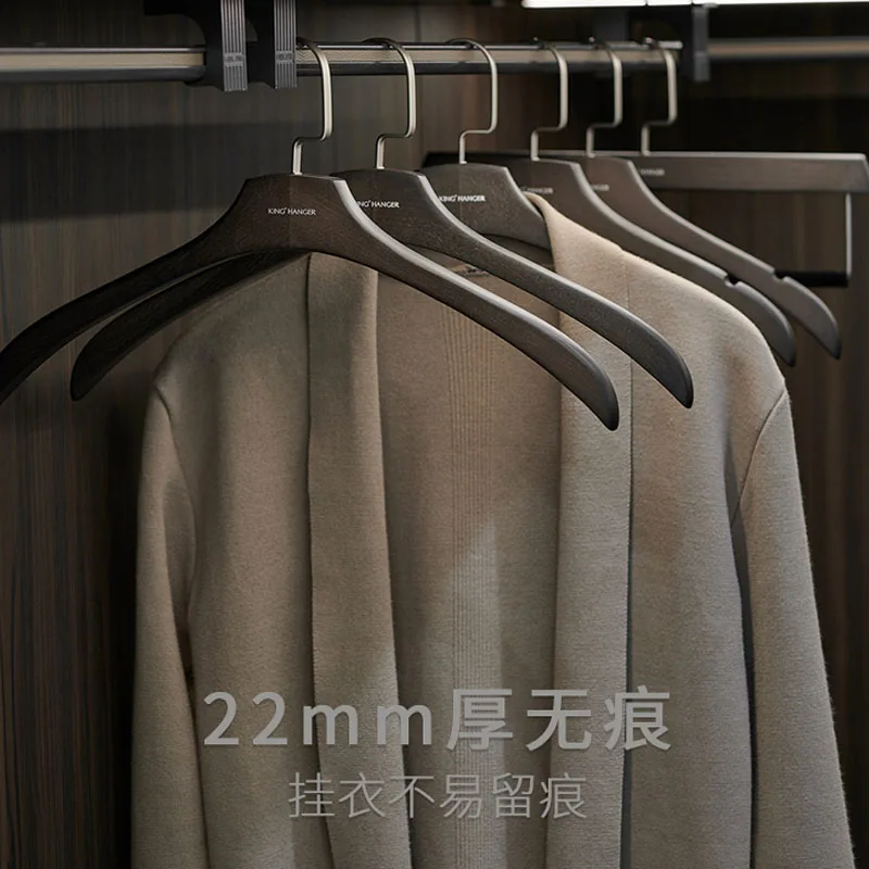 

Natural Wood Hanger,High-Grade Suit Clothes Hangers with Unpainted Smooth Surface,Durable Storage Organizer Rack
