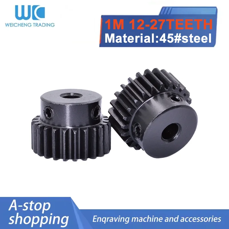 1PC Spur Pinion Gear Rack 1M12 13 14 15 16 17 18 19 20 21 22 23 24 25 26 27T Hole 4/5/6/6.35/7/8/10/12/12.7mm