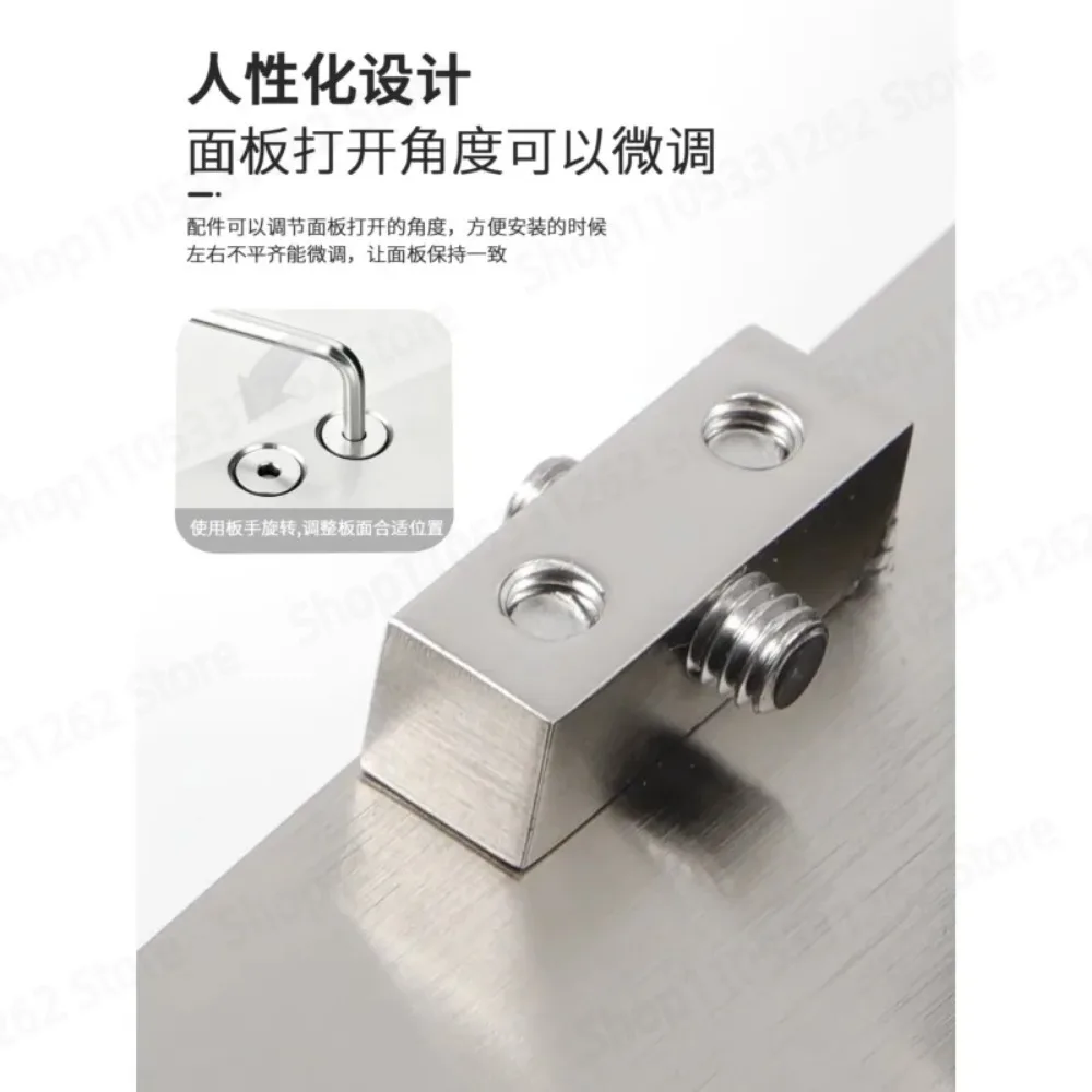 Hidden cabinet door folding flip down table hardware stainless steel support heavy duty bracket
