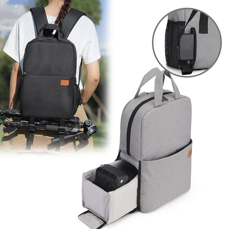 Oxford Fabric Photography Backpack Bag Handbag for Canon NIkon Sony Fuji DSLR Cameras Lens Tripod Tablets PC 14inch Laptop