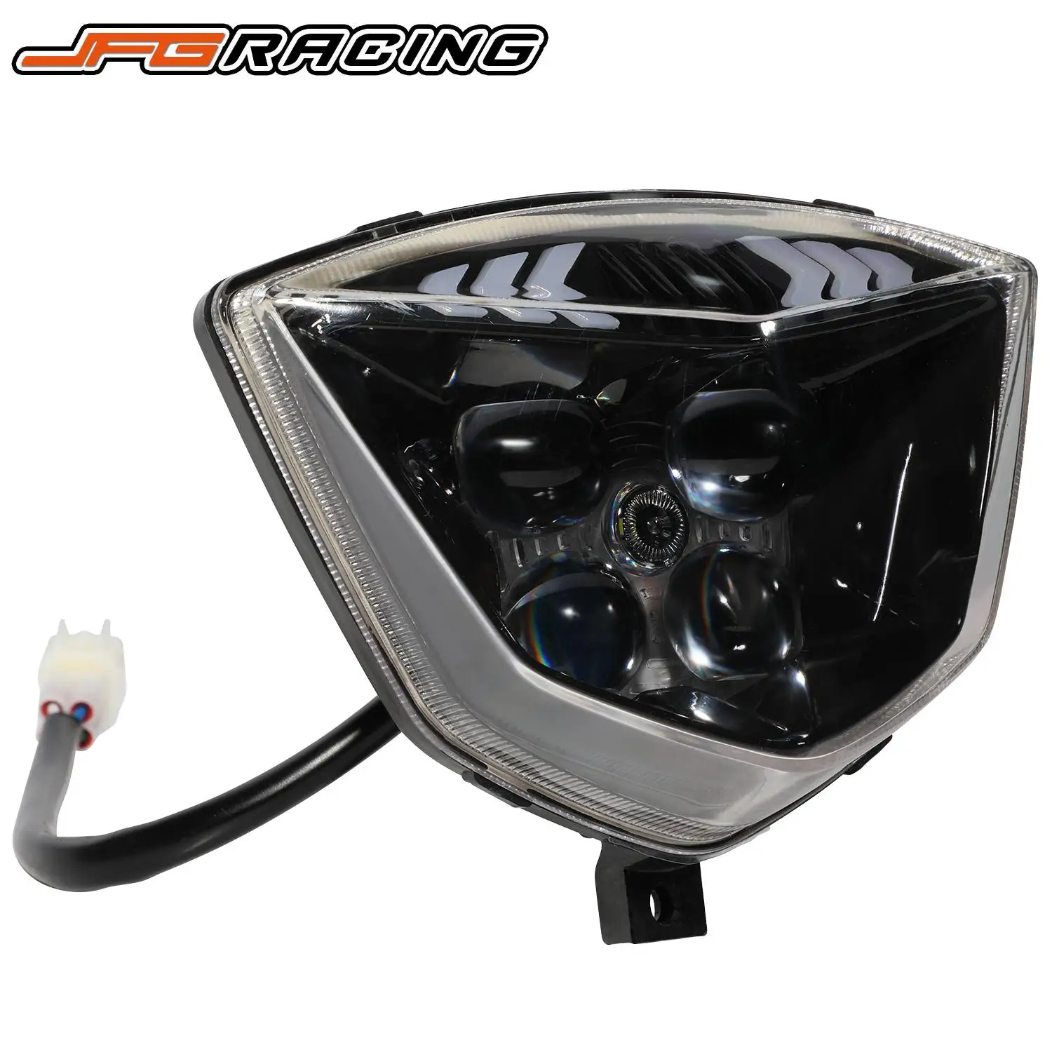 New Lampwick Motorcycles Accessories LED Headlamp PP Head Lamp Light Plastic For GAS EC 250 300 EX300 Dirt Bike Moto Aluminum