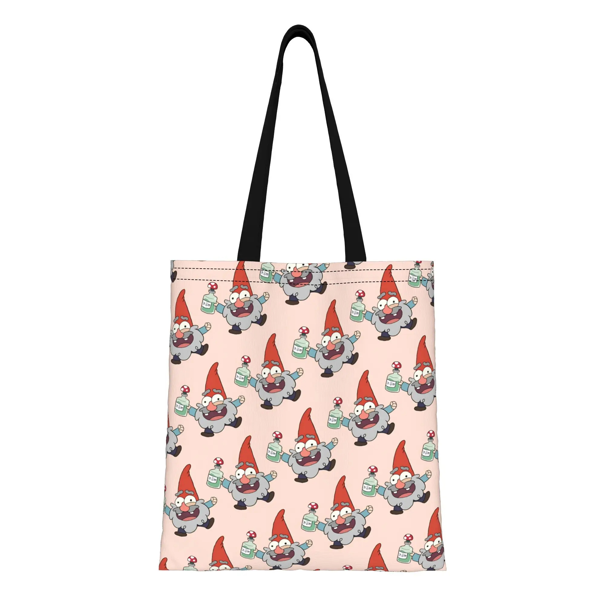 

Большая складная холщовая сумка-тоут Stanley Pines Gravity Fall с шикарным узором, без застежки, 1 шт.