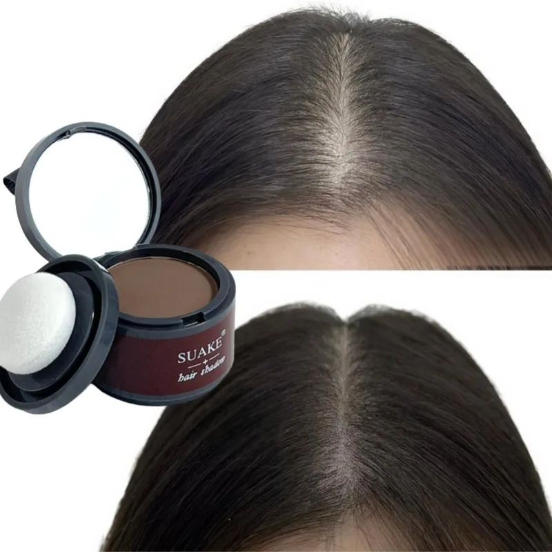 4-Farben-Haaransatz-Puder, Contouring Shadow Powder, Stirn-Haaransatz-Puder, wasserfest und schweißfest, langlebig