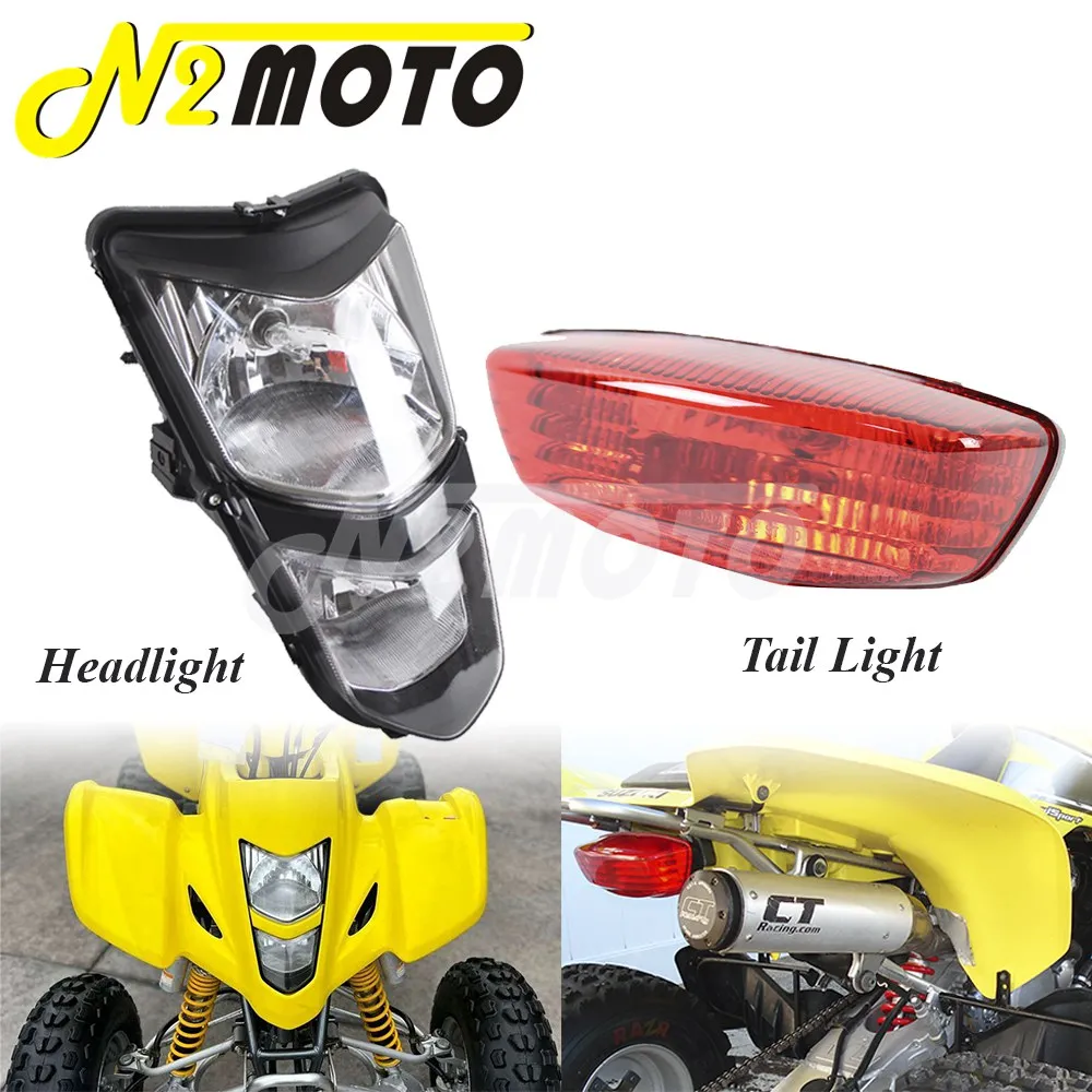 ATV クアドレーサーヘッドライト & テールブレーキライトカワサキ KFX400 スズキ Quadsport LT Z400 Z250 LT-F LT-Z250 LTA フロントランニングランプ