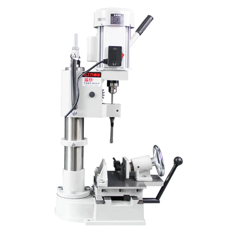 MK361A 1200W Mortiser Mortising Machine Woodworking Tenoning Machine Punching Square Drilling Hole Machine