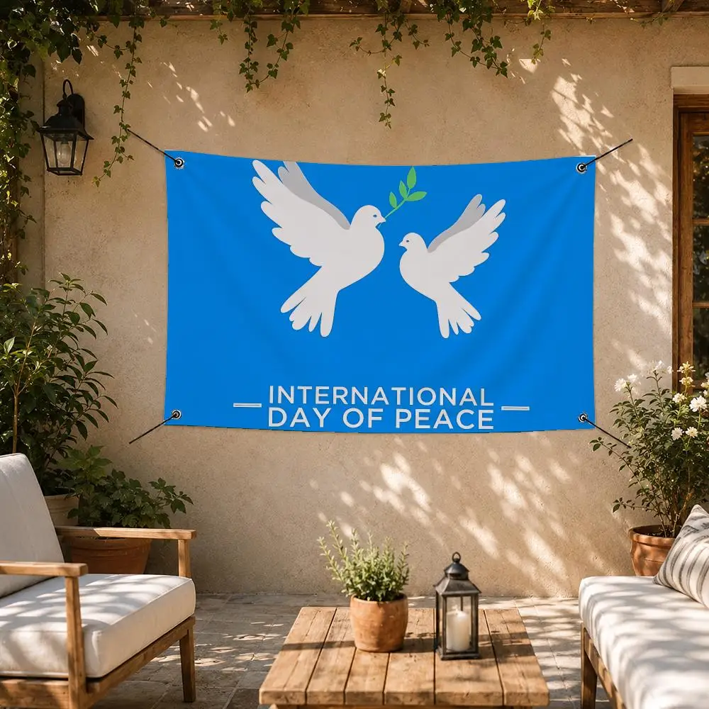 Natural Brand Dove Flags Room Bedroom Home Outdoor Wall Hanging Concert Printed Background Decoration Art Banne