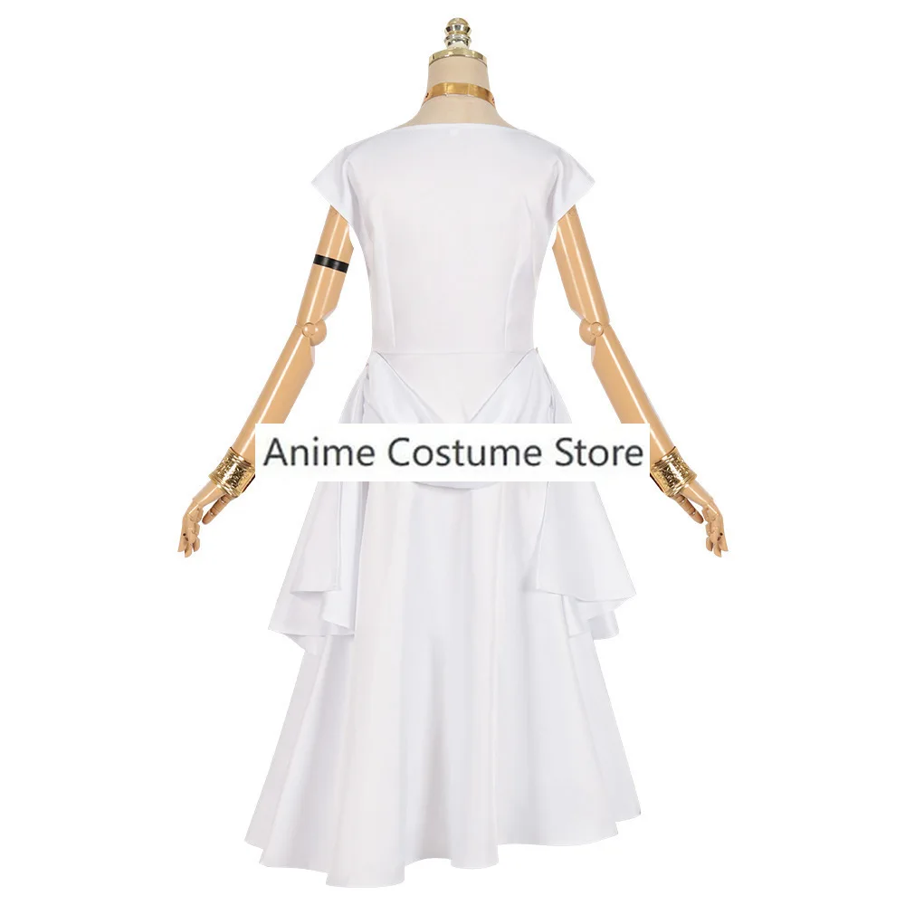 Frieren Beyond Journey's End Anime Flamme Cosplay Costume Wig White Dress Woman Covention Party Outfits