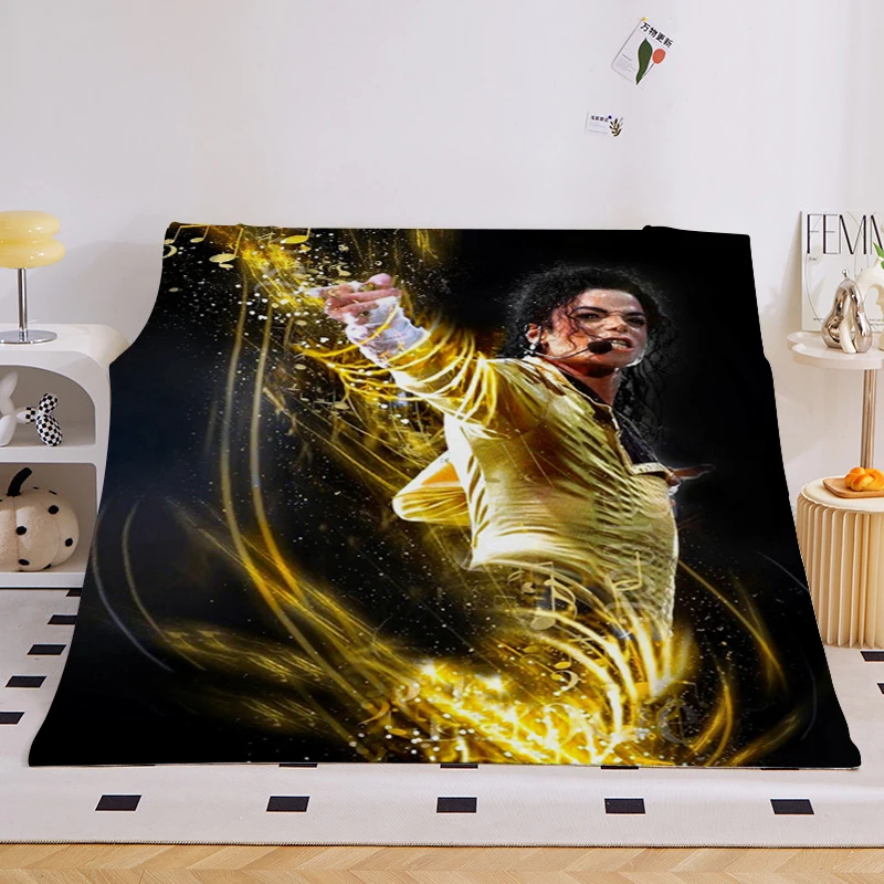 Flannel Blanket Sofa Winter Warm King Size B-Michael Jackson Microfiber Bedding Bed Fleece Throws Nap Fluffy Soft Blankets