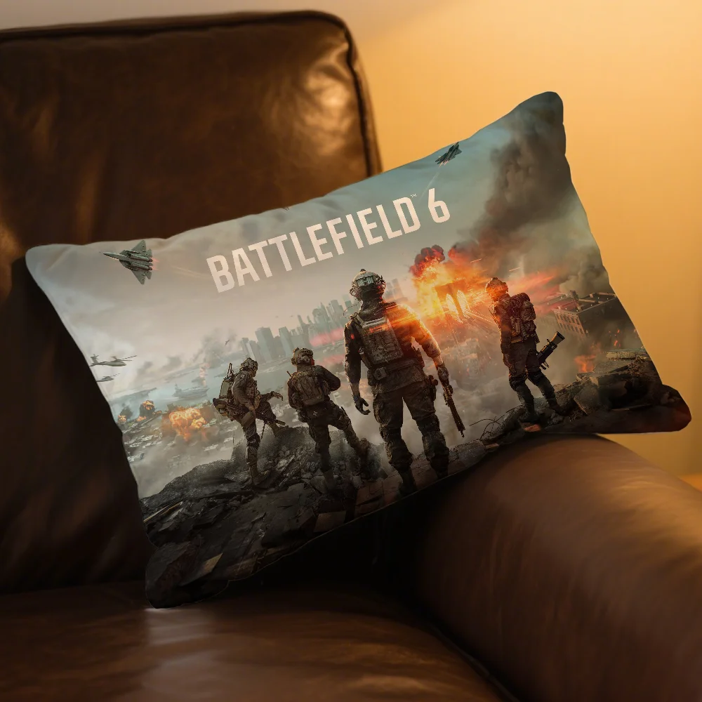 Battlefield 6 Neuer Spiel-Kissenbezug Rechteckiger Kissenbezug Bedruckt Nachttisch Sofa Zimmer Heimdekoration Kissenhülle – Detail 3