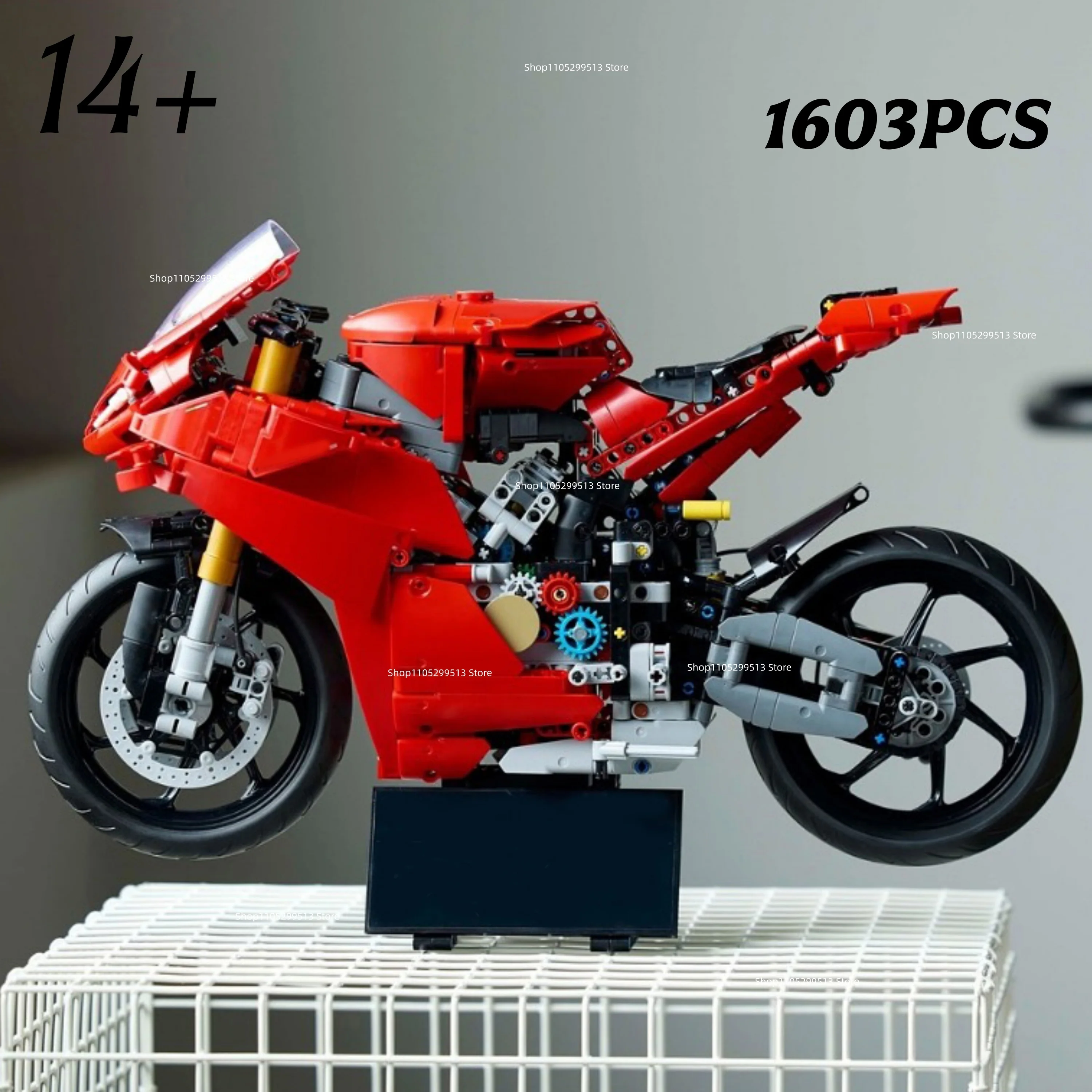 

Конструктор MOC Technical 42202 «Мотоцикл Ducati Panigale V4 S», модель из строительных блоков, механическая сборка, игрушка для детей, подарок для мальчиков