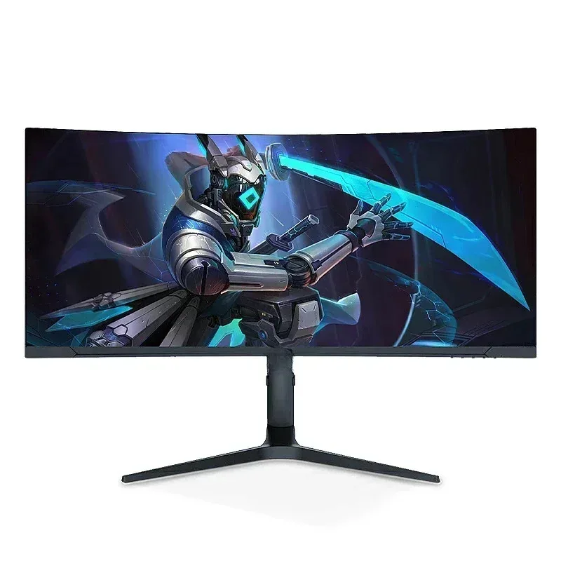 Monitor per computer, 34 pollici, schermo curvo, 3440*1440p, quasi-4K, 165 Hz, risposta estrema da 1 ms, 21:9 ultra ampio, applicabile per giochi e ufficio
