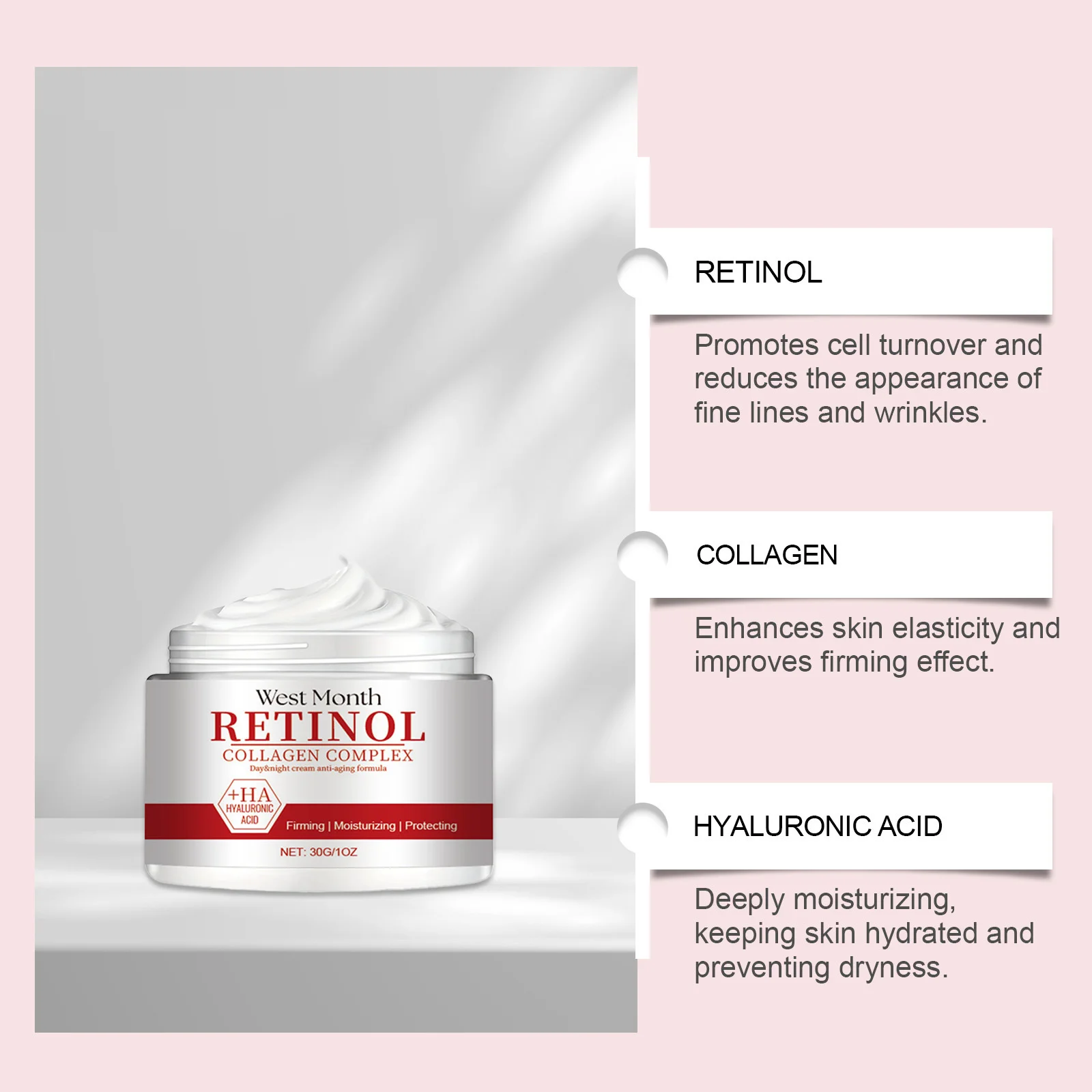 Retinol Usuwający zmarszczki Krem do twarzy Liftingujący Ujędrniający Zanikający Drobne Linie Nawilżający Koreański Kosmetyk Odpowiedni Dla Suchej I Szorstkiej Skóry