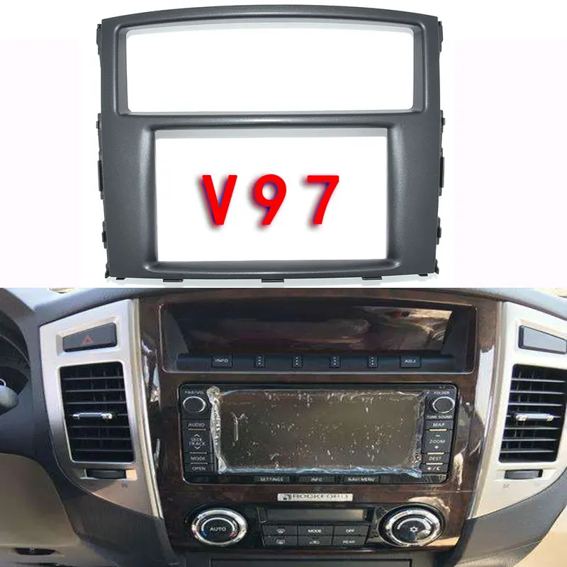 

2 Din Special Car Audio Refitting Frame,Fascia, Dash Kit, Radio Frame, DVD Panel for Mitsubishi Pajero (Montero), 2 DIN