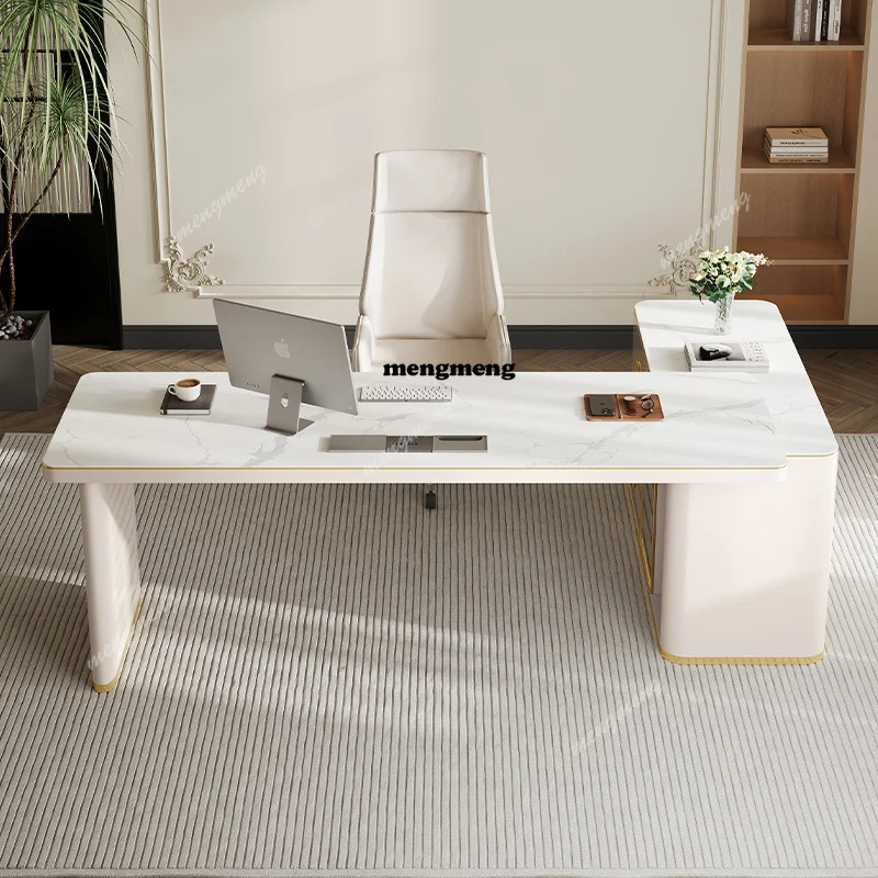 

L-образный роскошный рабочий стол, эстетические ящики, ящики, бюро, компьютерный стол, рабочая роскошная офисная мебель Mesa De Escritorio