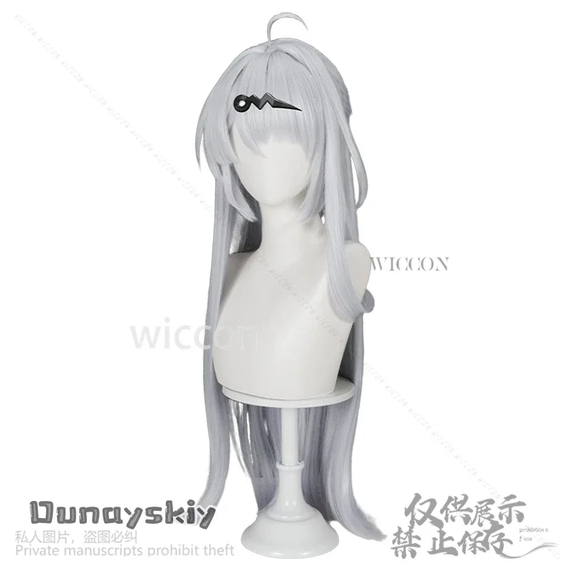 CosplayZenless منطقة صفر لعبة تأثيري Yixuan أنيمي الشعر الفضي الشعر الاصطناعية Haipin طويل الباروكات حفلة الهالوين كوس مخصصة