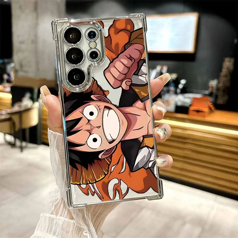 O-ONE P-PIECE-E Anime Handyhülle für Samsung S26 S25 Edge S24 S23 S22 S21 S20 FE Ultra Plus Lite, Galvanisierte Sturzsichere Schutzhülle – Detail 14