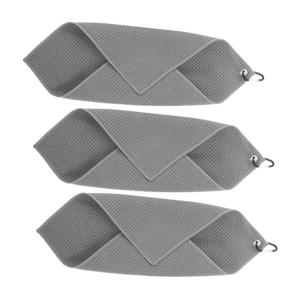 

3pcs Portable Golfing Towels Sports Towel Golf Ball Cleaner Portable Microfiber Dry Breathable Outdoor Accessories Golfs