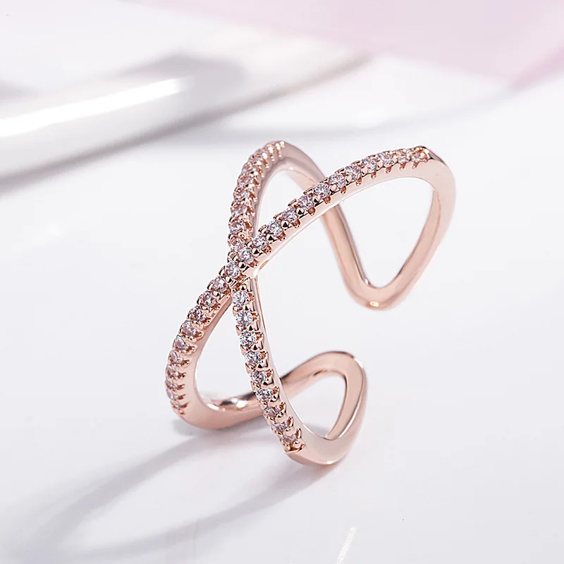 2022 K-pop New PROOF Album RM Nam-joon Kim with The Same Cross Zircon Ring Double-layer Opening Accessories Women\'s Jewelry Gift