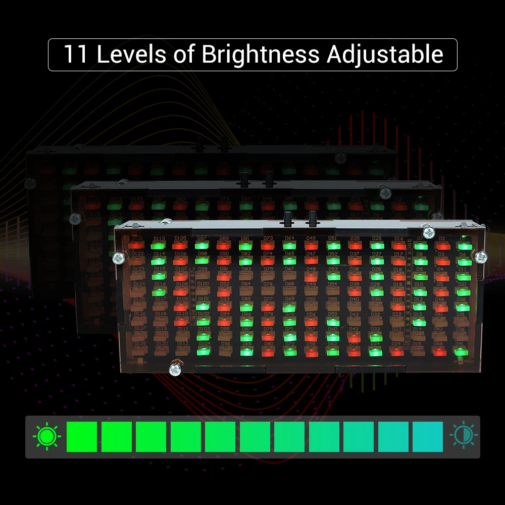 Elektroniczny zestaw zrób to sam LED spektrum muzyki migający wskaźnik poziomu Audio C51 kontroler MCU zestaw do lutowania