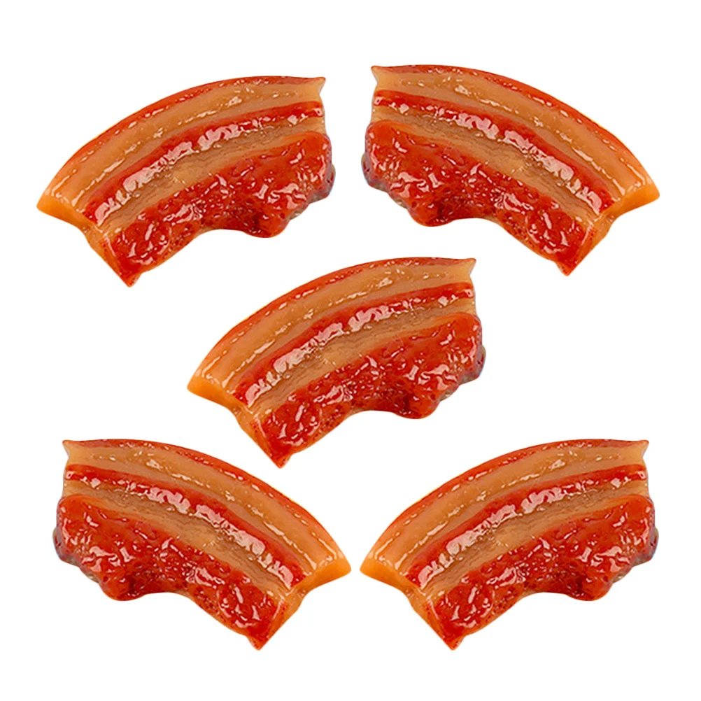 5Pcs Realistic Meat Simulation Artificial Food Decoration Photo Prop Home Kitchen Display Meat Model Lifelike Food Model