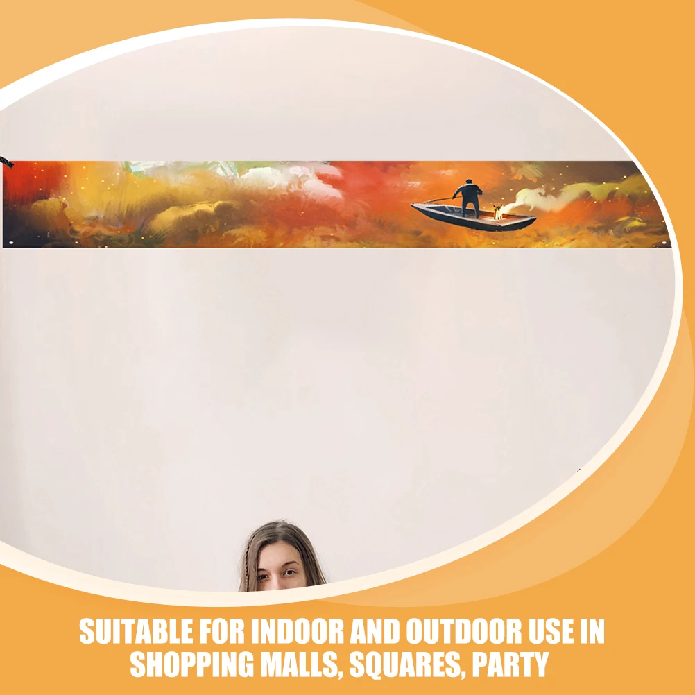 لافتة فارغة كبيرة باللون الأبيض الصلب يمكنك صنعها بنفسك لافتة معلقة لتزيين حفلات الحديقة الخارجية وخلفية صورة قابلة للتخصيص #1