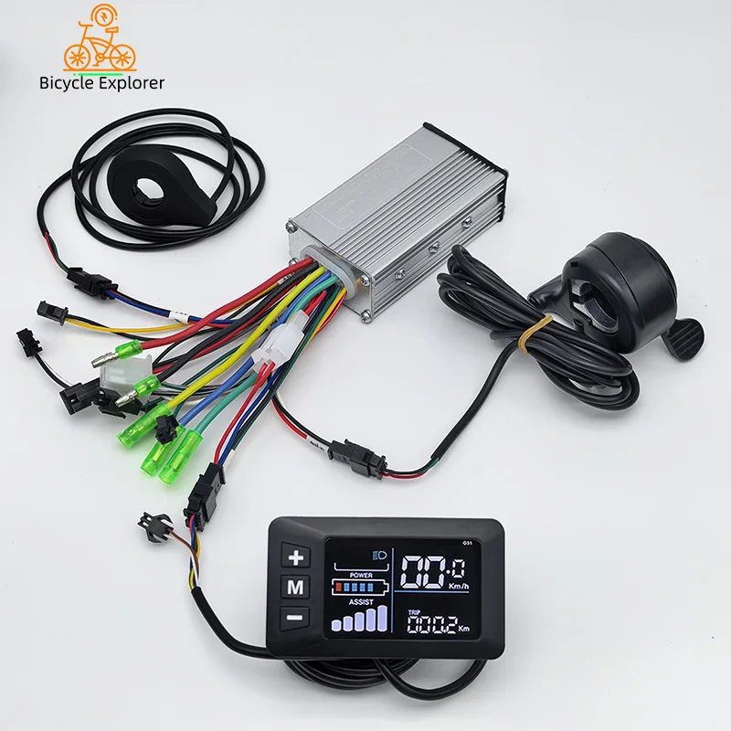 

G51 LCD Color Display E-bike 250W 350W Brushless Motor Controller 24V 36V 48V Universal Driver for Electric Bike Scooter Repair