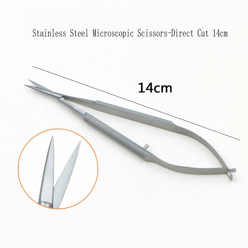 

Stainless steel ophthalmic microsurgical scissors, corneal suture removal scissors, double eyelid surgery, and fine corner cutti