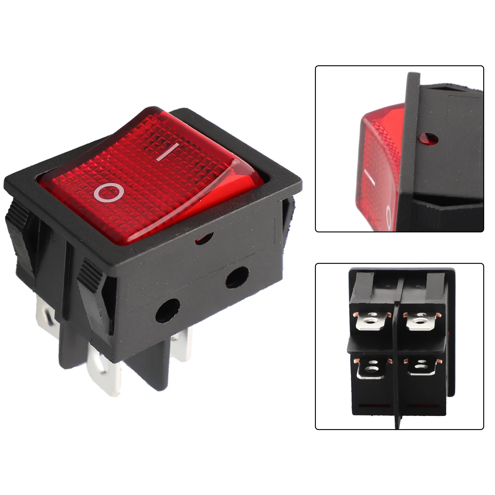 Welding Machine Power Switch  30A 250VAC Electric  Heater Switch 4Pin With Light Welding Machine Ship Type Power Switches