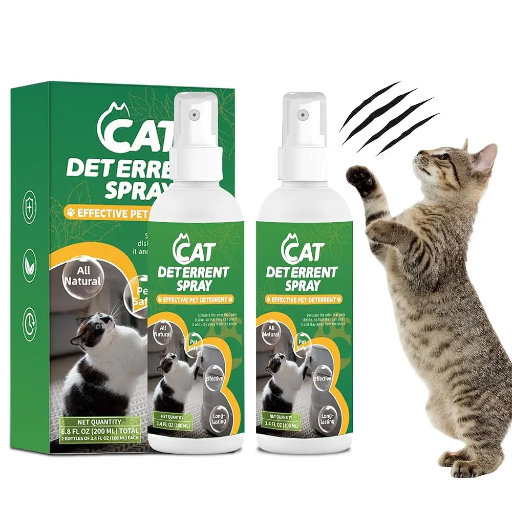 

Cat Deterrent Spray, Citrus Cats Deterrent Spray, Natural Anti Cat Deterrent For Furniture, Sofas, Ains, Rugs, Plants, Indoor &