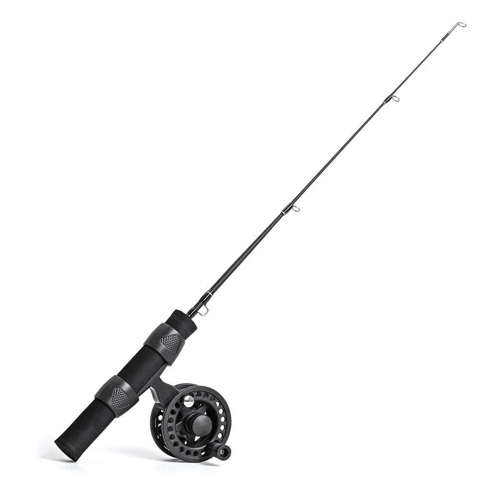 LEO 51cm Winter Fishing Rod Fiberglass Fishing Rod Reel Combo Set Portable Ultra-short Antiskid Grip Tackle Pesca Fisherman Gear