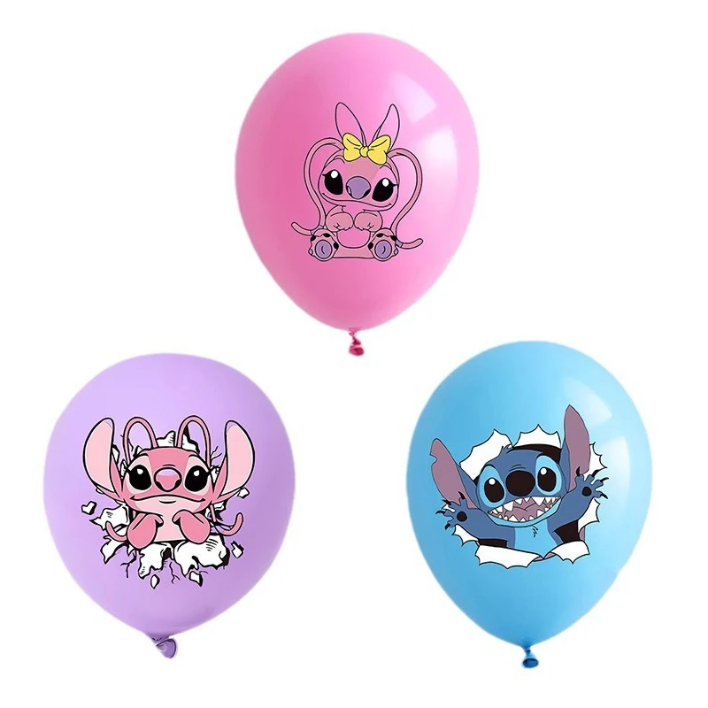 18 stuks Disney Lilo & Stitch Kids Verjaardagsfeestje Decoratie 12 inch Latex Ballonnen Stitch Angel Thema Babyshower Benodigdheden Geschenken