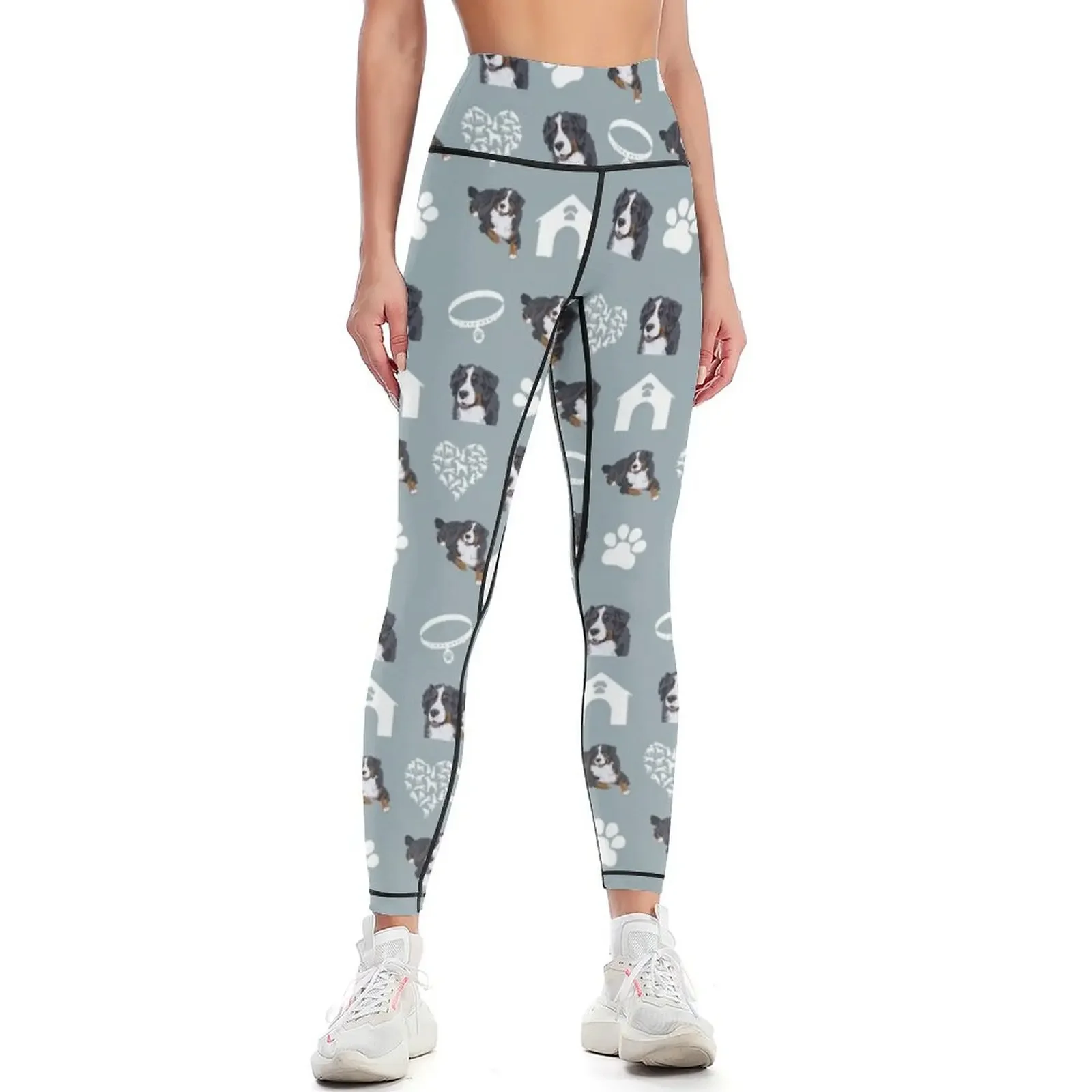 

Bernese Mountain Dog Print Leggings Sports pants for sports for gym workout clothes for Womens Leggings