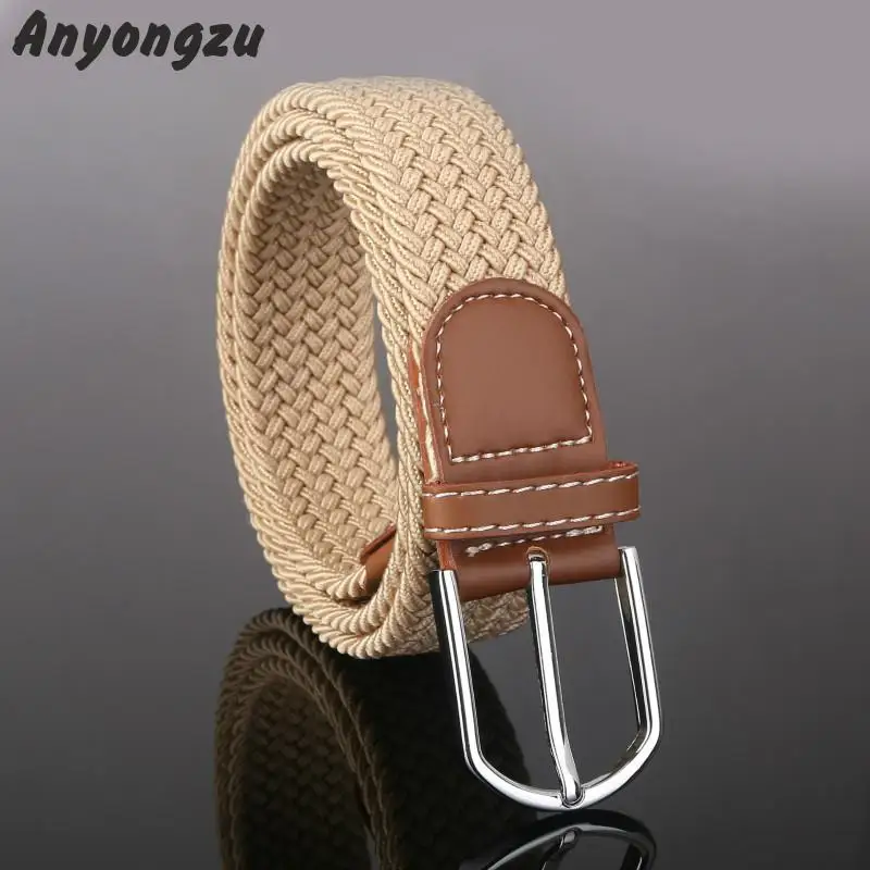 Men Women Elastic Knitted Canvas Belt Super Quality Competitive Price Joker Trendy Waistband Multiple Colors Available