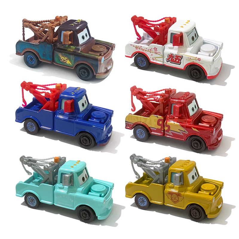 Cartoon Pixar Cars Mater 1/55 Metall-Druckguss-Modellauto aus Legierungsmaterial, Anime-Figur, Sammlerstücke, Rennspielzeug, Geburtstagsgeschenke