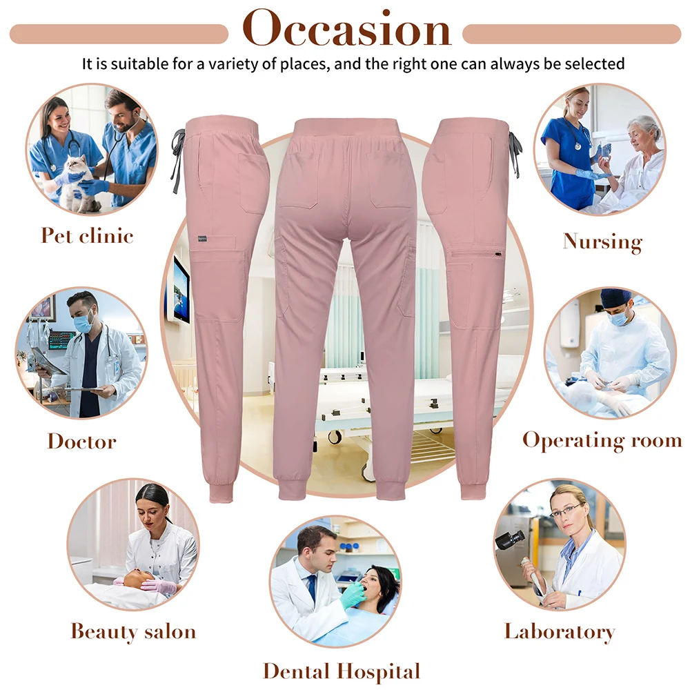 Jogger Pant Women Scrub Medical Nurse Work Bottoms Unisex all'ingrosso Slim Fit Fashion Stretch pants Clinic Doctor infermieristica Pant