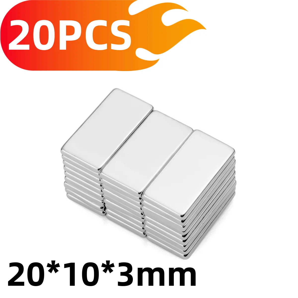 5pcs/10pcs/20Pcs 20x10x3mm Block Neodymium Rectangular Magnet NdFeB Super Powerful Strong Magnetic Permanent Magnet sheets Anvil