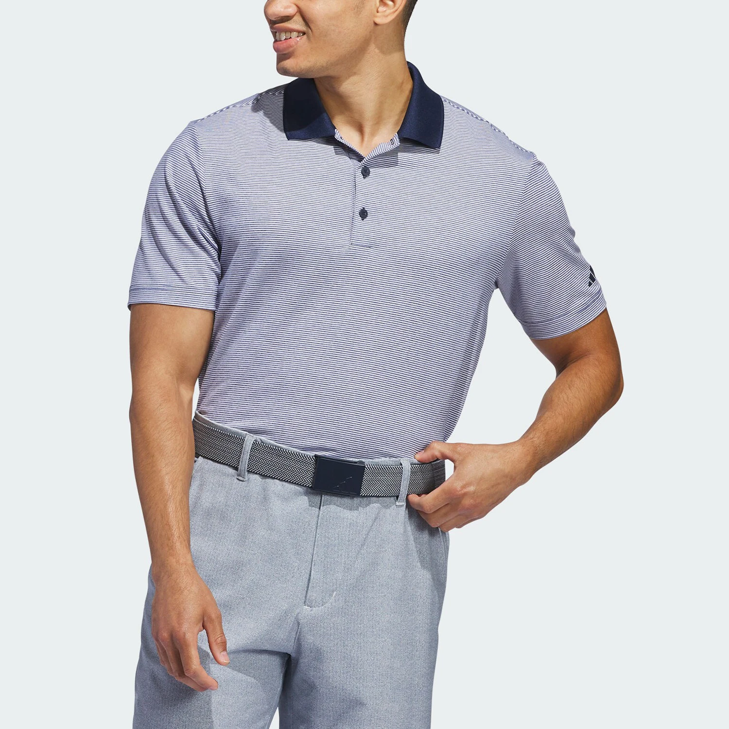 

Adidas genuine New Men's Golf Collar Short Sleeve T-Shirt IS7208