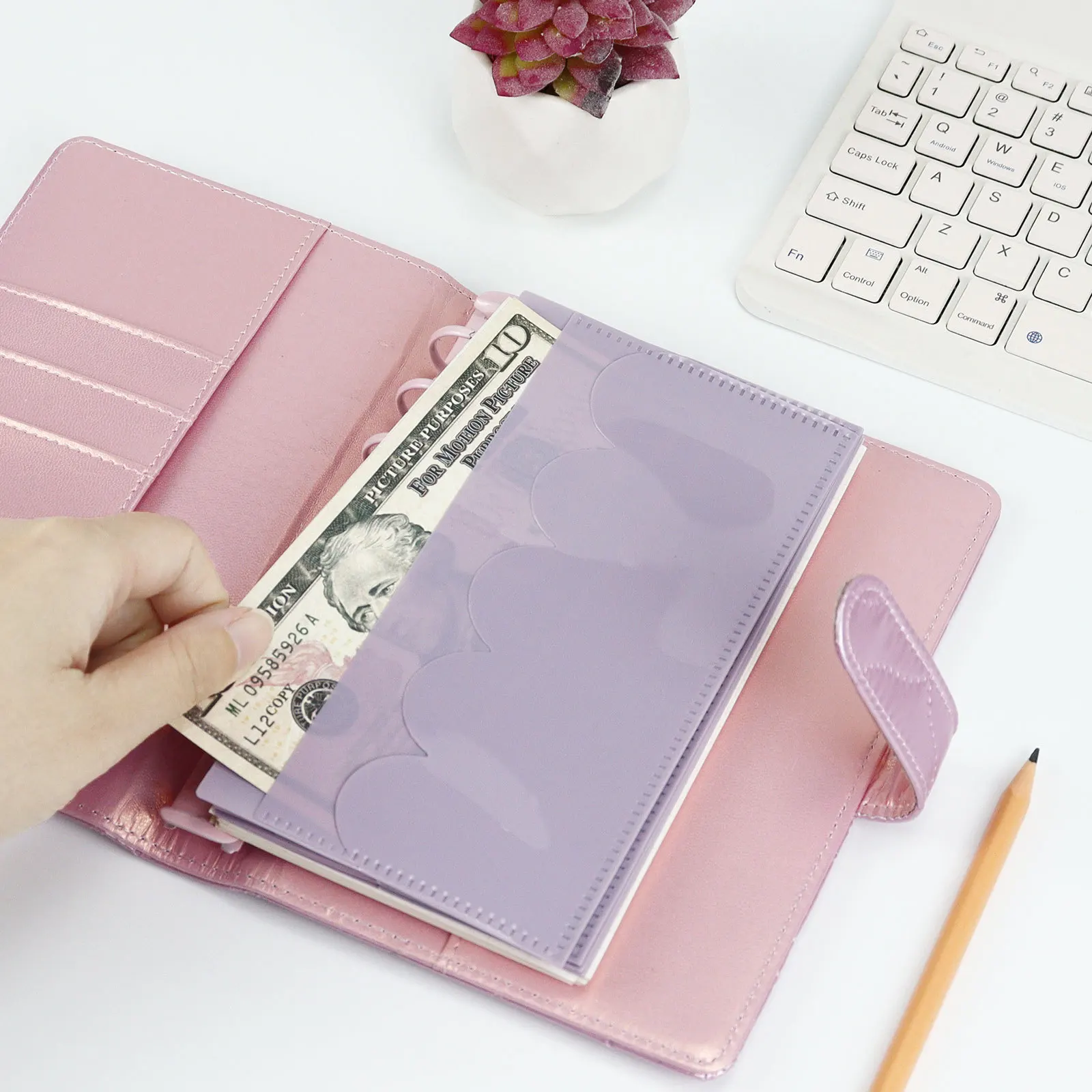 A6 Purple Watercolor Separator Paper Index Page Classification Separator Page Notebook Loose-leaf Book Partition Accessories