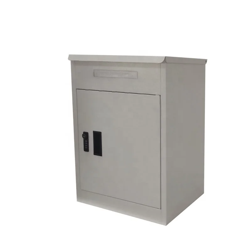 

Outdoor Metal Package Delivery Box Smart Mailbox Parcel Letter Drop Box With Letter Slot