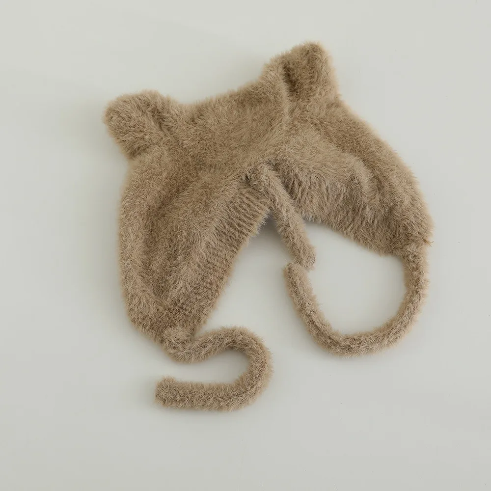 لينة الدافئة سدادات حماية الأذن قبعة لطيف الكرتون بلون غطاء للأذنين قبعة سميكة بيني 10-36 شهر الأطفال