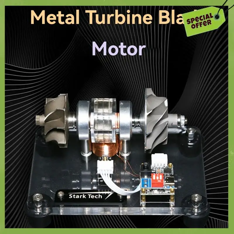 Motore a pala di turbina di classe Modello di motore brushless turbo Motore aerodinamico sovralimentato Giocattolo tecnologico creativo fai-da-te in metallo CNC