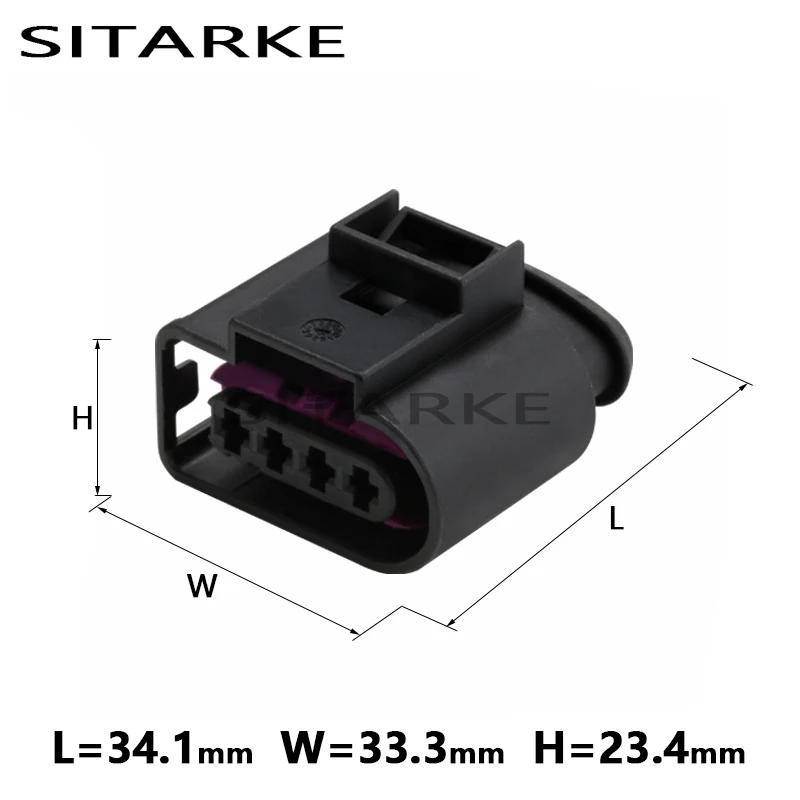 5 Sets 4 Pin 3.5 Series Female Automotive Electrical Wiring Connector 4D0 971 994 4D0971994 For VW Audi