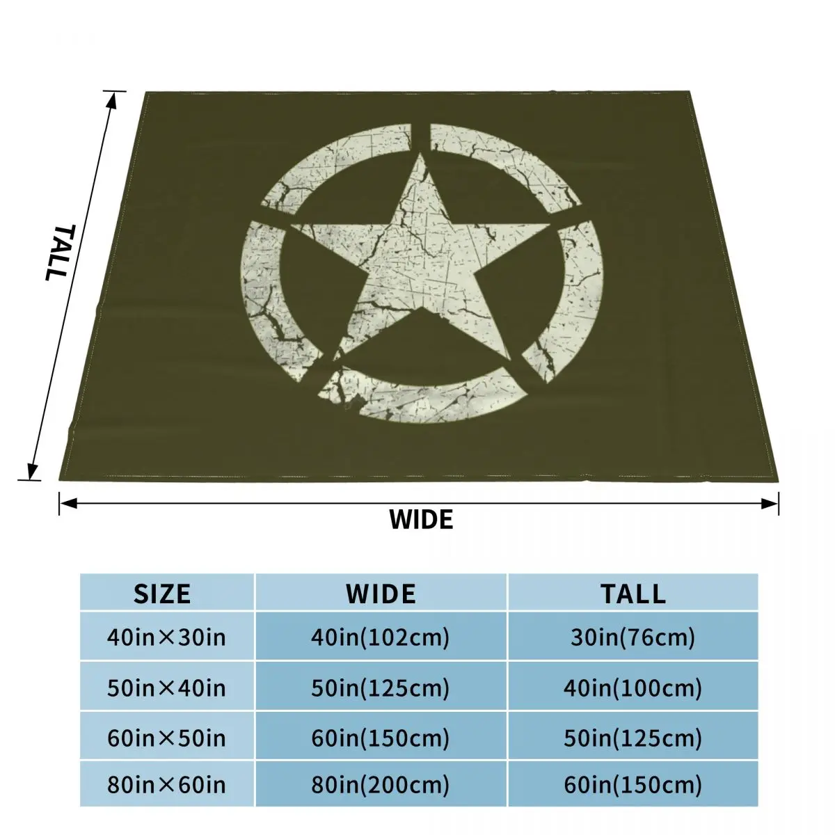 Vintage US Army Star Emblem Camouflage Blanket Flannel Decoration Camo Multifunction Lightweight Thin Throw Blankets